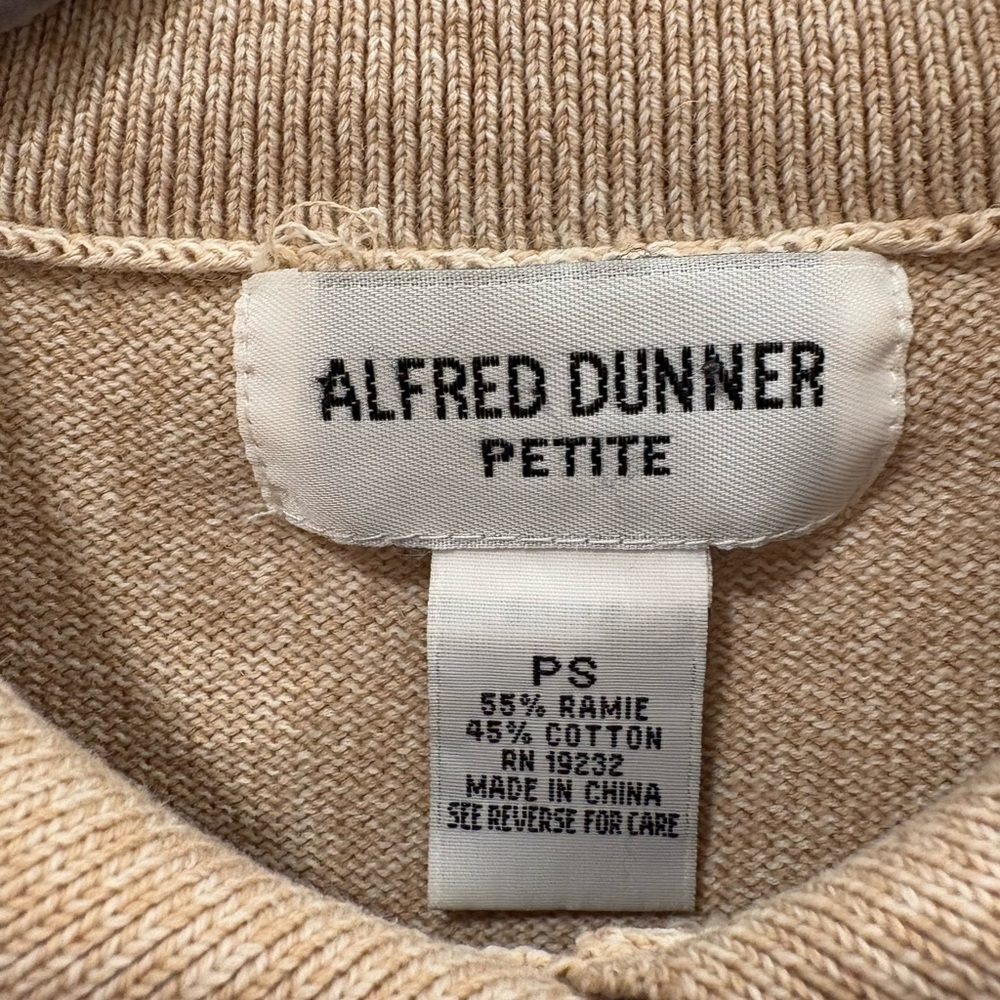 Vintage Alfred Dunner Floral Embroidered Beige Sweater - size PS - Picture 6 of 9